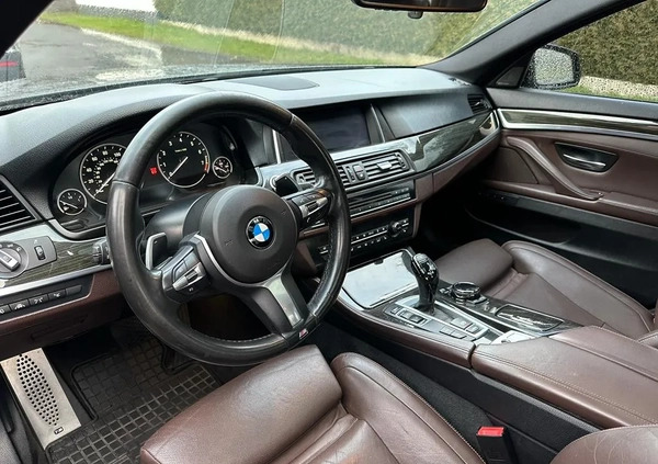 BMW Seria 5 cena 96500 przebieg: 188800, rok produkcji 2014 z Leszno małe 46